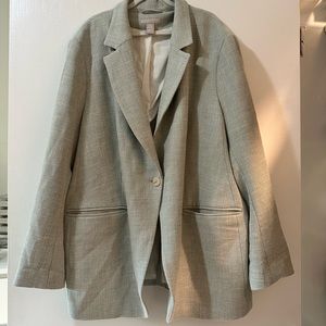 Textured green blazer